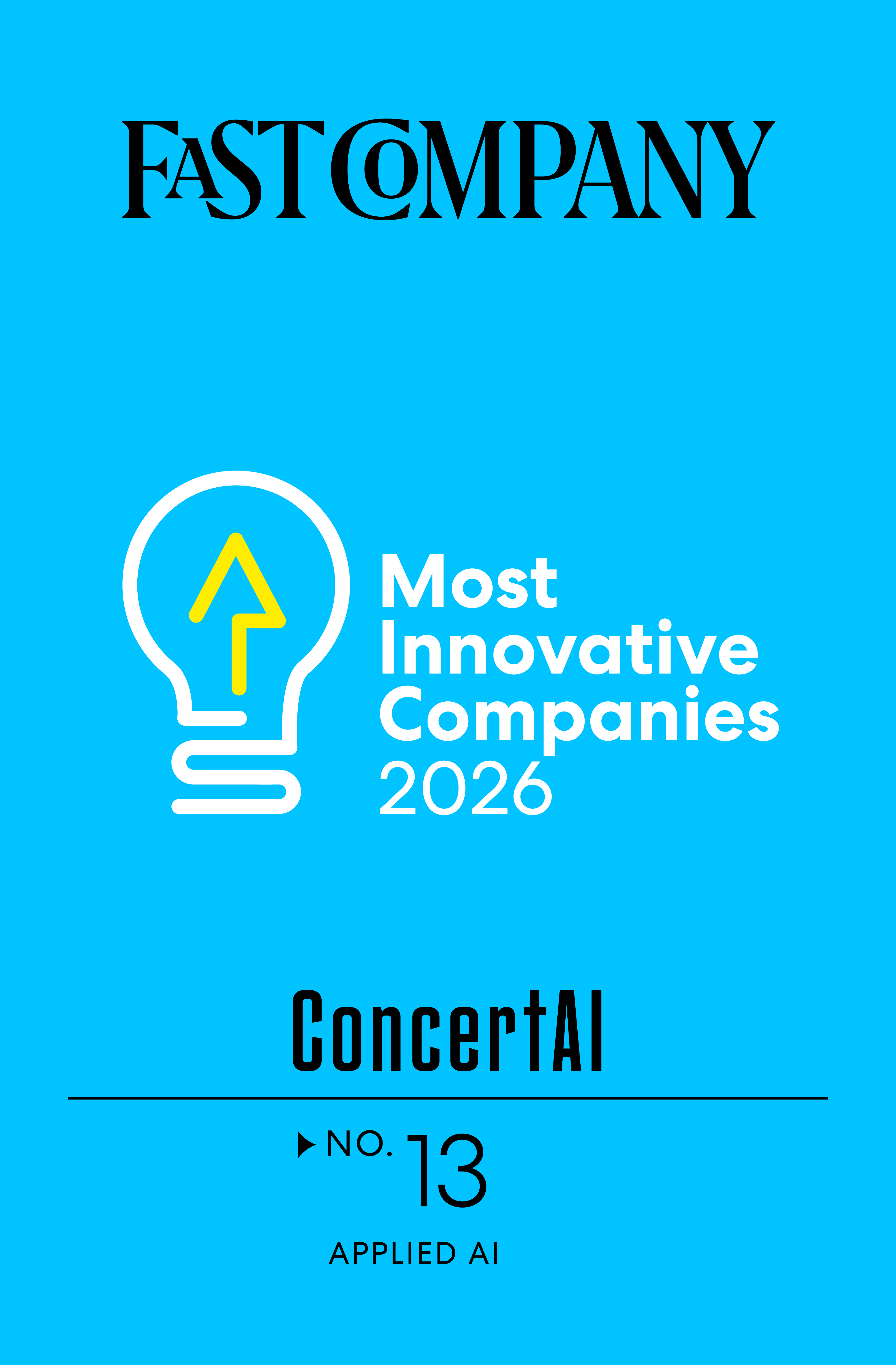 283366 ConcertAI (2) - 2026 Fast Company Most Innovative Companies - Custom Logo-1