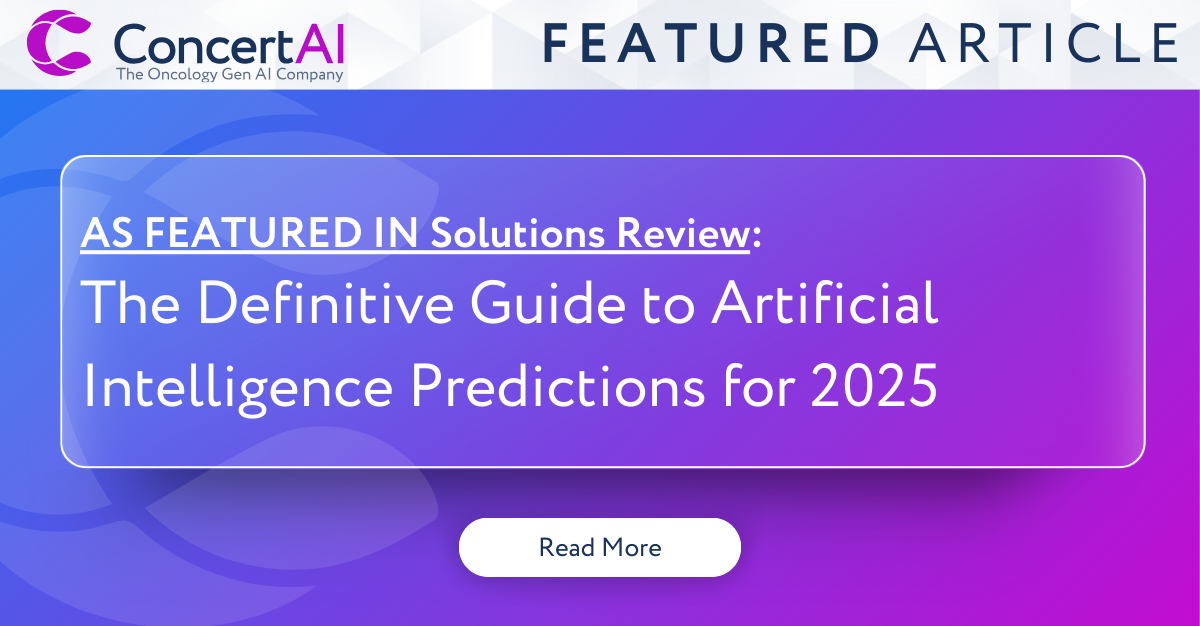 Media Feature | ConcertAI & NeoGenomics Announce AI SaaS for Hematology Clinical Research