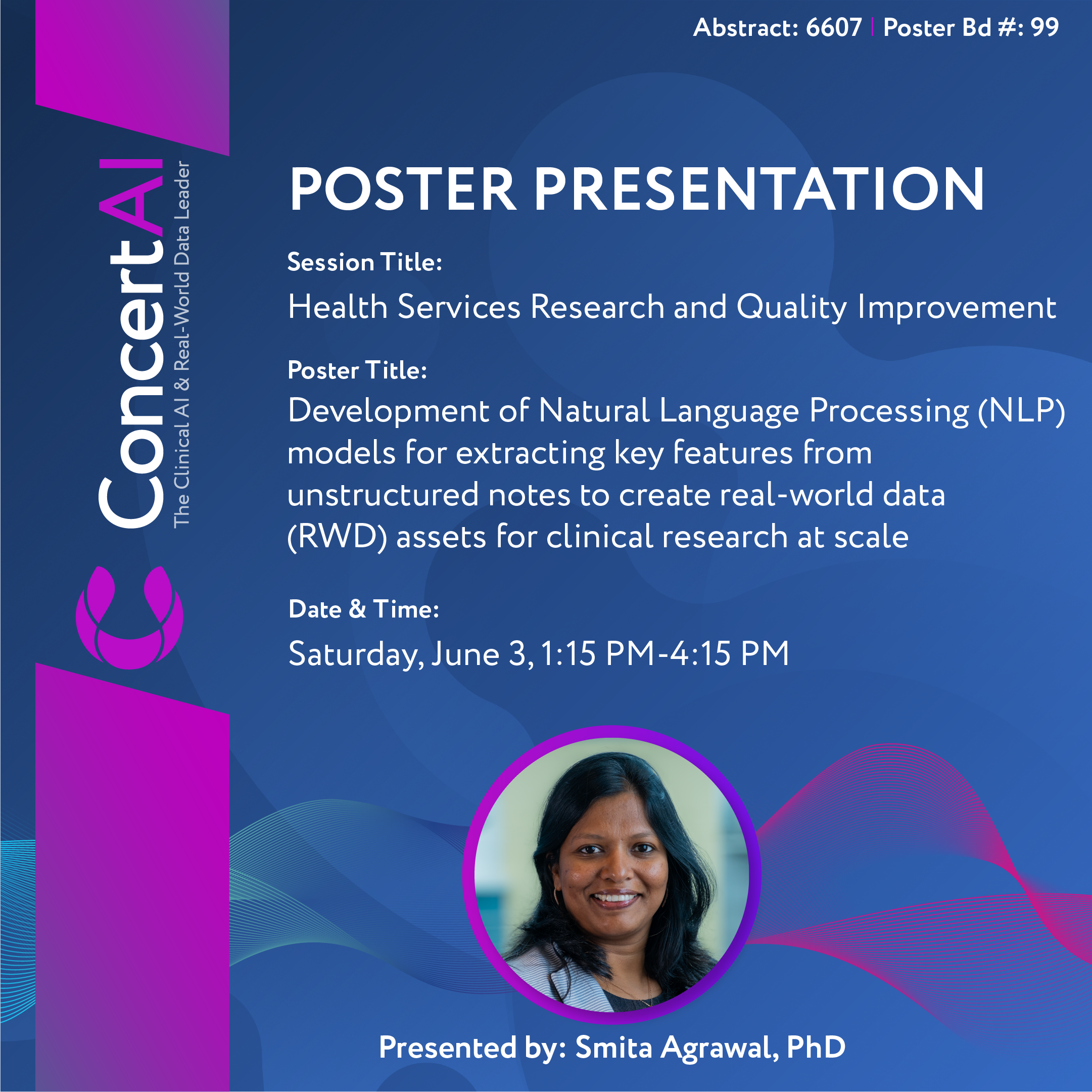 Development of Natural Language Processing (NLP) models for extracting key features from unstructured notes to create real-world data (RWD) assets for clinical research at scale