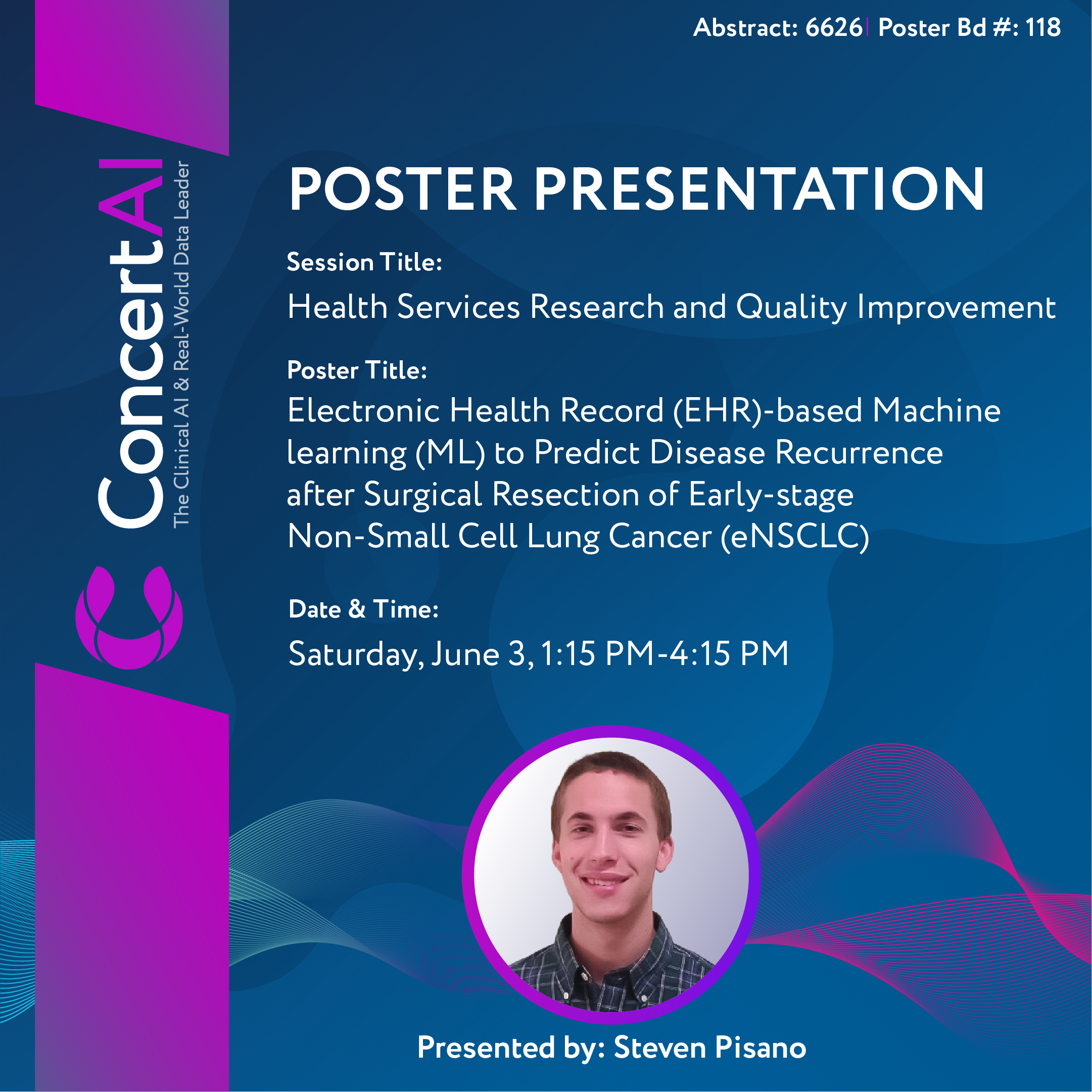 Electronic Health Record (EHR)-based Machine learning (ML) to Predict Disease Recurrence after Surgical Resection of Early-stage Non-Small Cell Lung Cancer (eNSCLC)