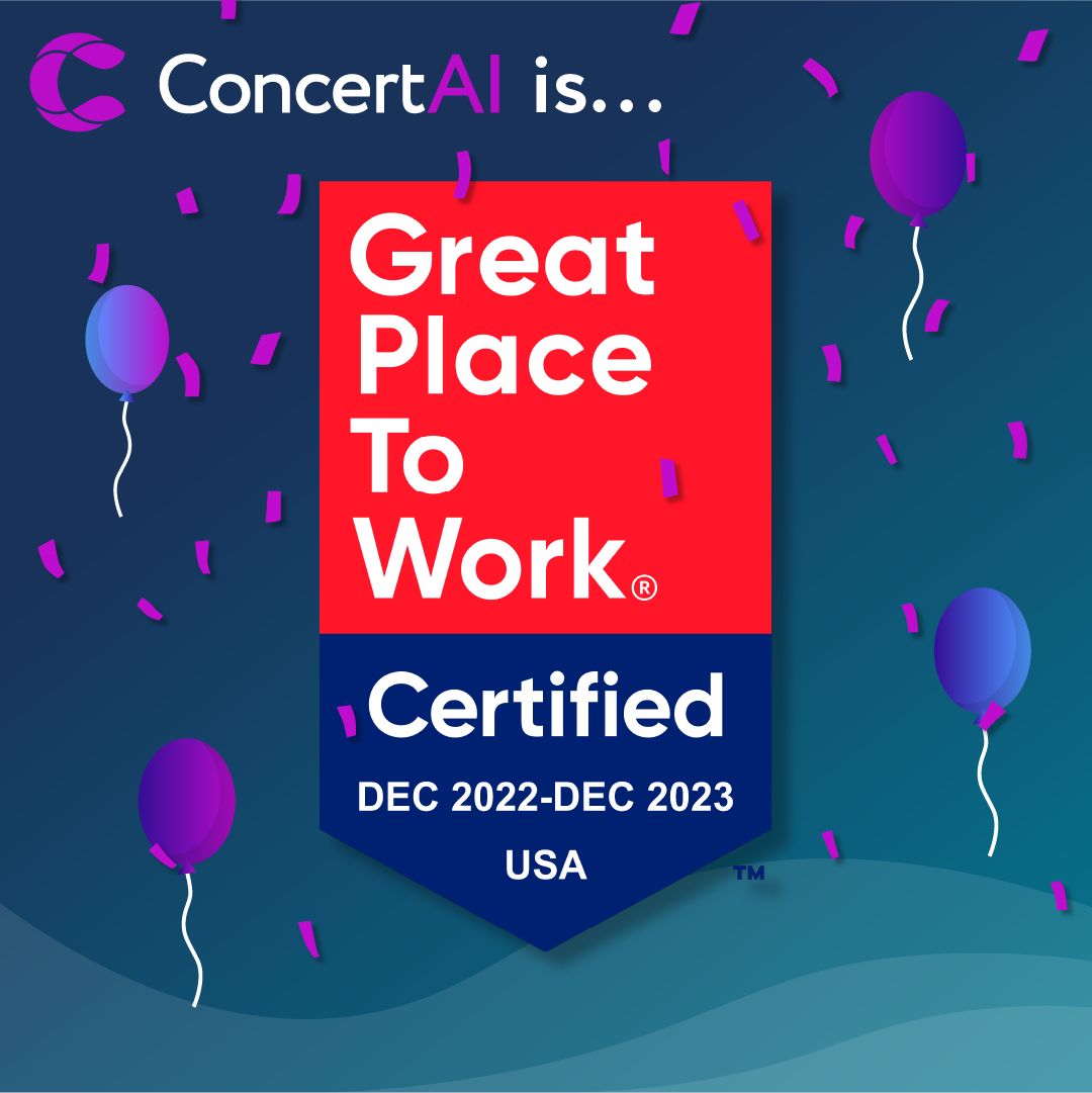ConcertAI Awarded 2022-23 Great Place to Work Certification™