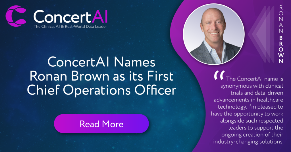 ConcertAI Names Ronan Brown as its First Chief Operations Officer